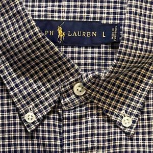 Polo button up shirt. Size Large